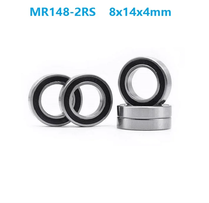 

50pcs/100pcs/500pcs MR148RS MR148-2RS MR148 2RS RS 8x14x4 mm rubber sealed deep groove Ball Bearing Miniature 8*14*4mm