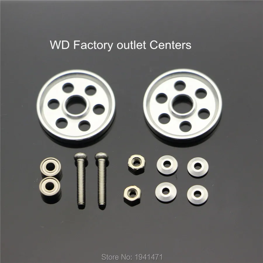 RFDTYGR  Light Strong Aluminum 19mm Rollers Custom Parts For Tamiya Mini 4WD 19mm Colored Aluminum Guide -Wheel D008 2Sets/lot