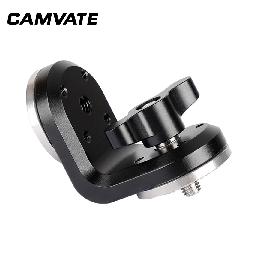 Connettore di prolunga per rosette CAMVATE Dual ARRI con filettatura centrale M6 e manopola per pollice regolabile per impugnatura dell'impianto di perforazione della fotocamera