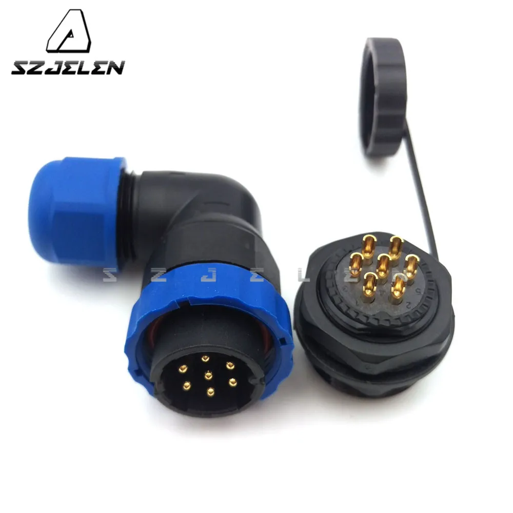 SD20TP-ZM ,  7pin Waterproof Connector,IP67, 20mm Panel Mount Connectors, LED 7pin Power Cable Wire Connector