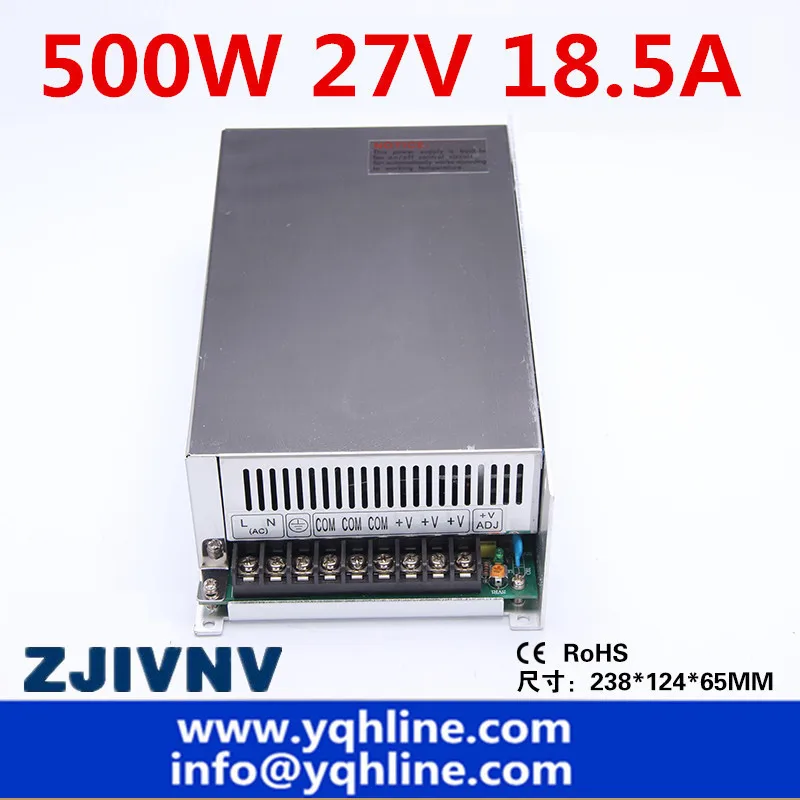 

500w 27v 16.5a programmable switching power supply ac-dc for LED strip ight, CCTV Camera and industrial (s-500-27)