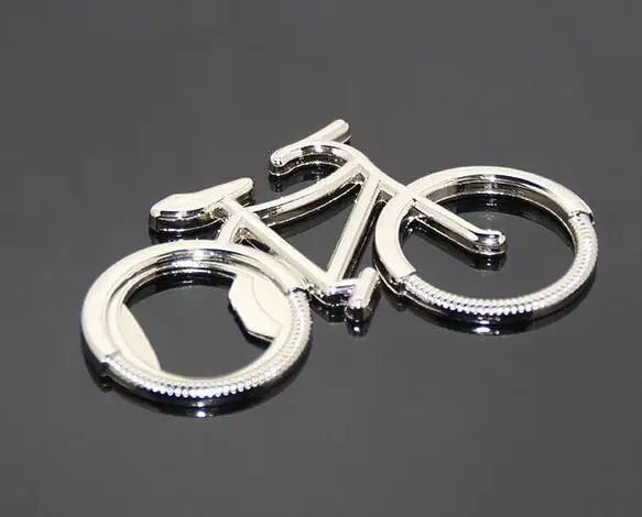 Hot sell  200pcs Fashionable Bike Bicycle Metal Beer Bottle Opener keychain key rings for bike lover biker Creative Gift