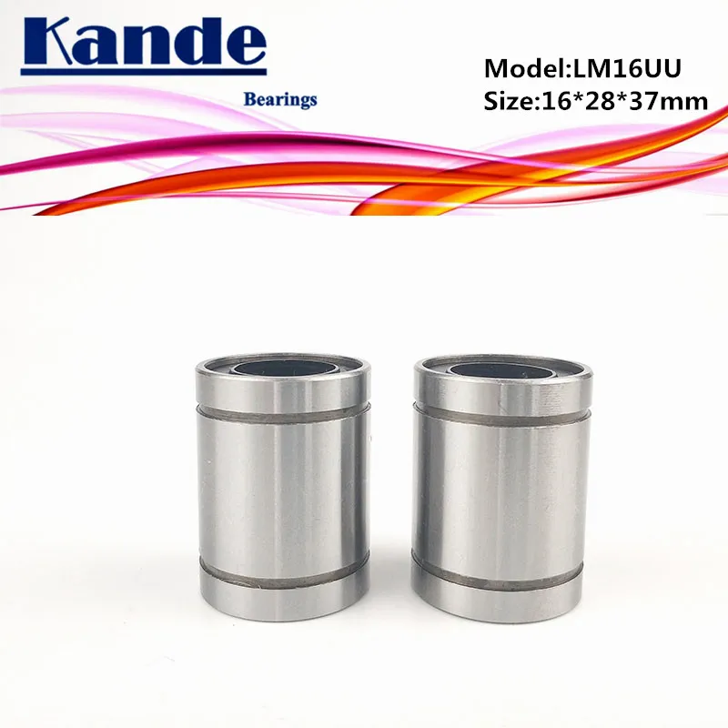 Kande Bearings LM16UU  8pcs LM16UU Linear Bearing  16x28x37mm LM16 UU Linear Bearing LM16