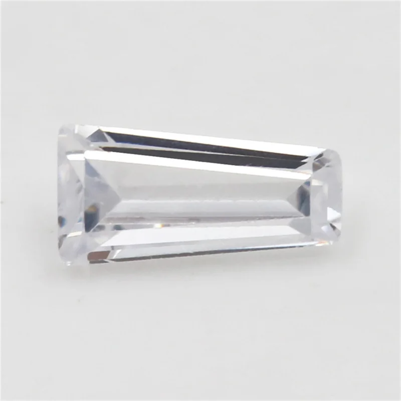 Size 2x1.5x1~6x3x2mm White Trapezium Shape 5A CZ Stone Zircon Synthetic Gems Cubic Zirconia For Jewelry