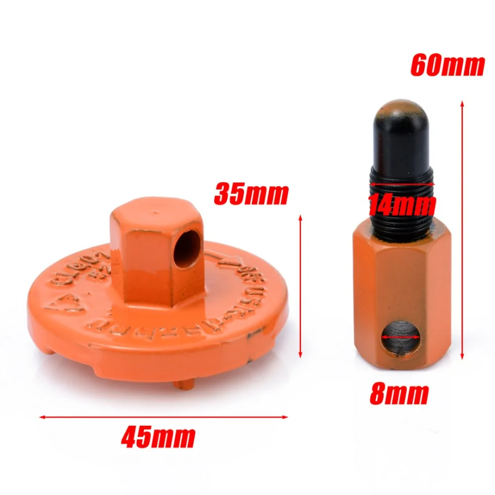 1pcs Practical Piston Stop Tool Chainsaw Clutch Removal Tool for garden tool Orange