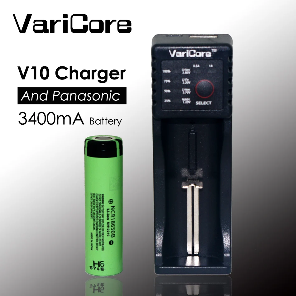 

VariCore V10 1.2V 3.7V 3.85V AA / AAA 18350 26650 10440 18650 14500 16340 25500 lithium battery charger+ battery 3400mah