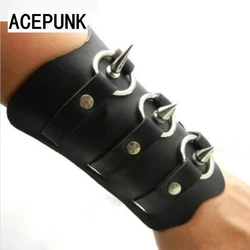 2020 New Punk Cool Thick Cow Leather Bracelet Wrist Band Super Star Spike Bracelets & Bangles Pulseira Masculina Bileklik