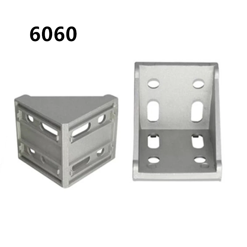 

4pcs 6060 Corner fitting angle aluminum 58x58 L Connector bracket fastener for 6060 Industrial aluminum profile accessory