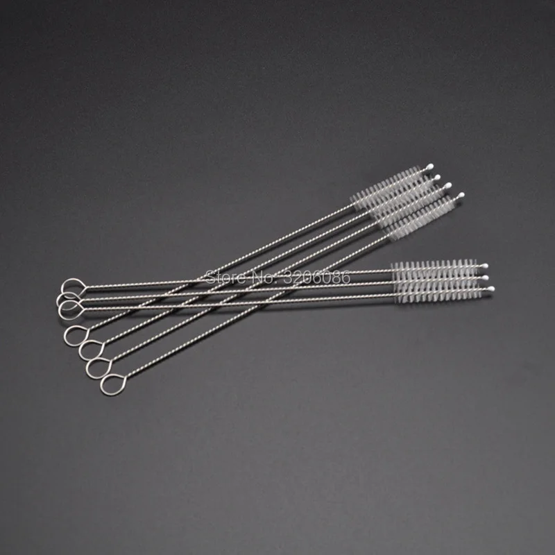 500Pcs/Lot 175mm 20mm 240mm Straw Cleaning Brush Stainless Steel Wash Drinking Pipe Straw Spiral Soft Hair Brushes Brush Cleaner