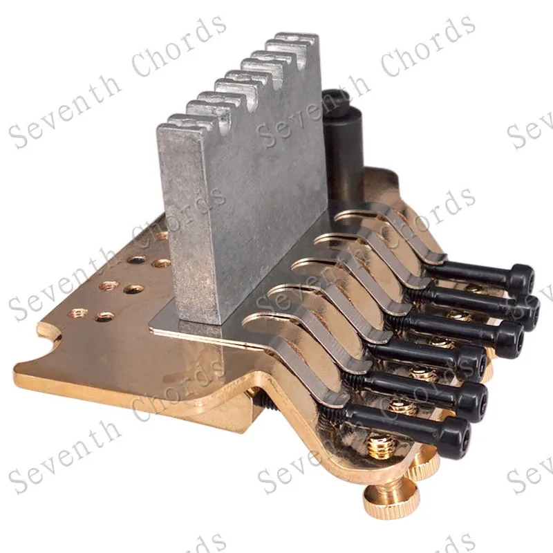 Linkshänder Black Sliver Gold E-Gitarre Brücke Gitarrenzubehör Teile 6-saitige Brücke Musikinstrumente – Detail 23