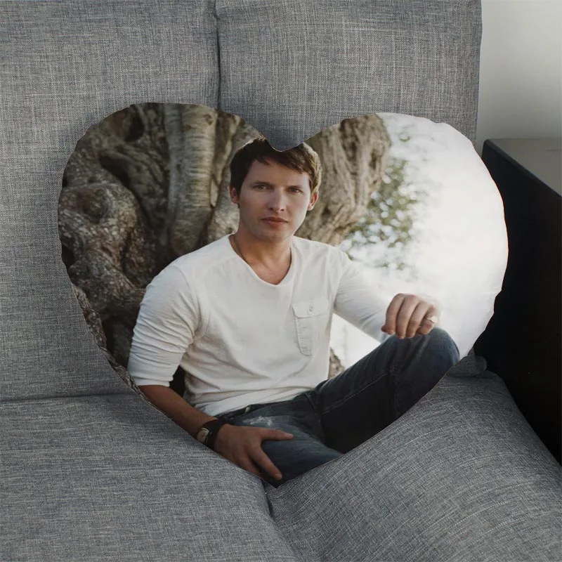 New arrival Custom zipper Pillowcase Cover james blunt Heart Shape Pillow Cover Size 41x36cm,47x42cm