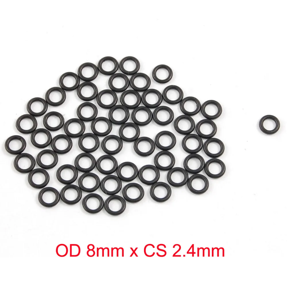 

OD 8mm x CS 2.4mm NBR Nitrile Mechanical Black O Rings Oil Seal Washers