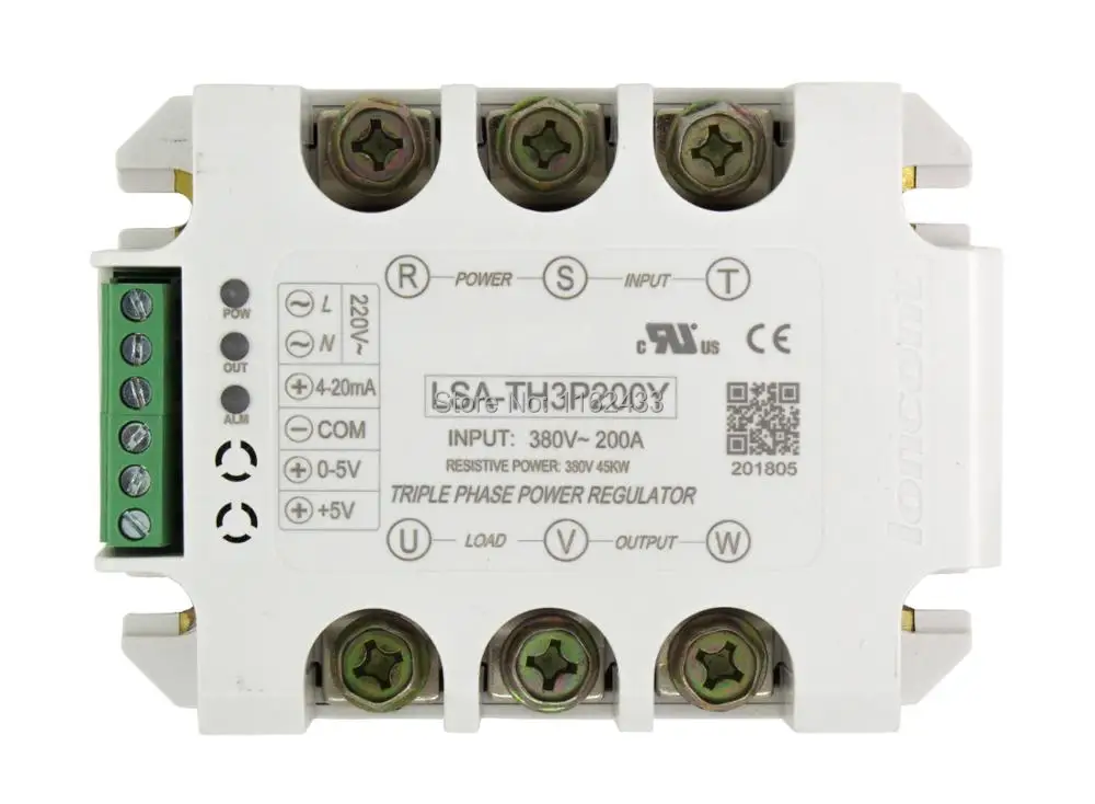 LSA-TH3P200Y Three phase AC 200A 380V solid state voltage regulator / power regulator module