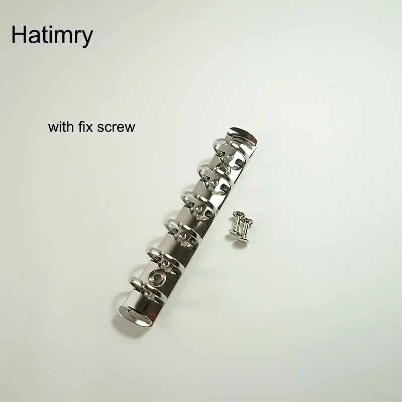 Hatimry A7 notebook clip 6holes sliver color for DIY notebook A7 size binder clip school suppliers