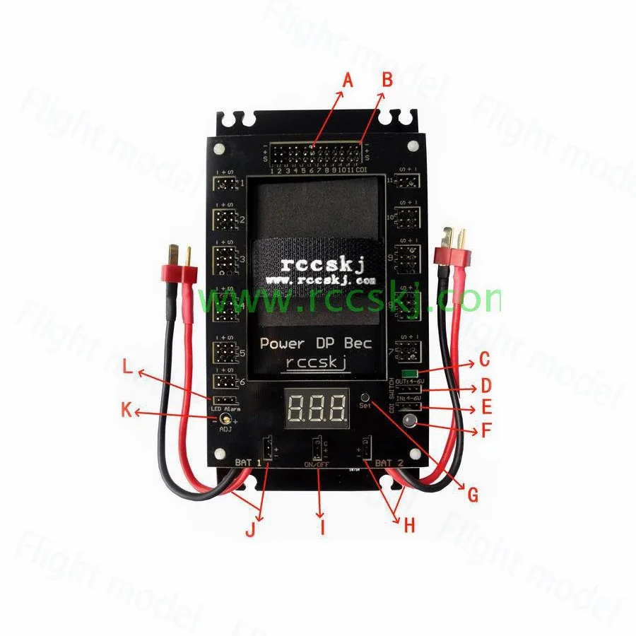 Rccskj  Power DP Bec Servo Section Board Integrated CDI Remote Cut off For RC Model Airplane E3102#