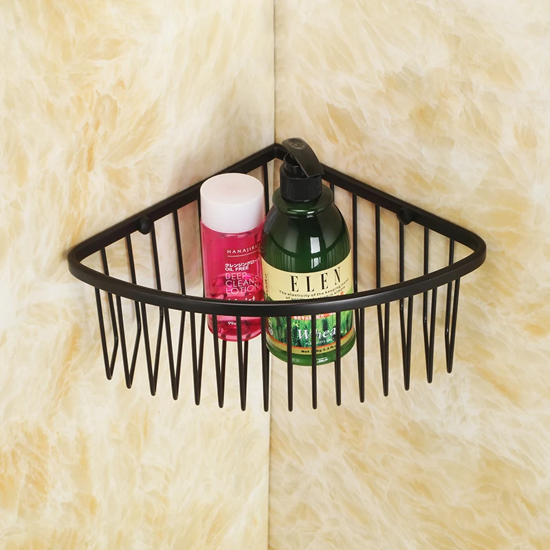 

Oil Rubbed Bronze Stainless Steel Wall Mount Corner Shower Caddy Bathroom Basket for Shampoo, Conditioner, Soap