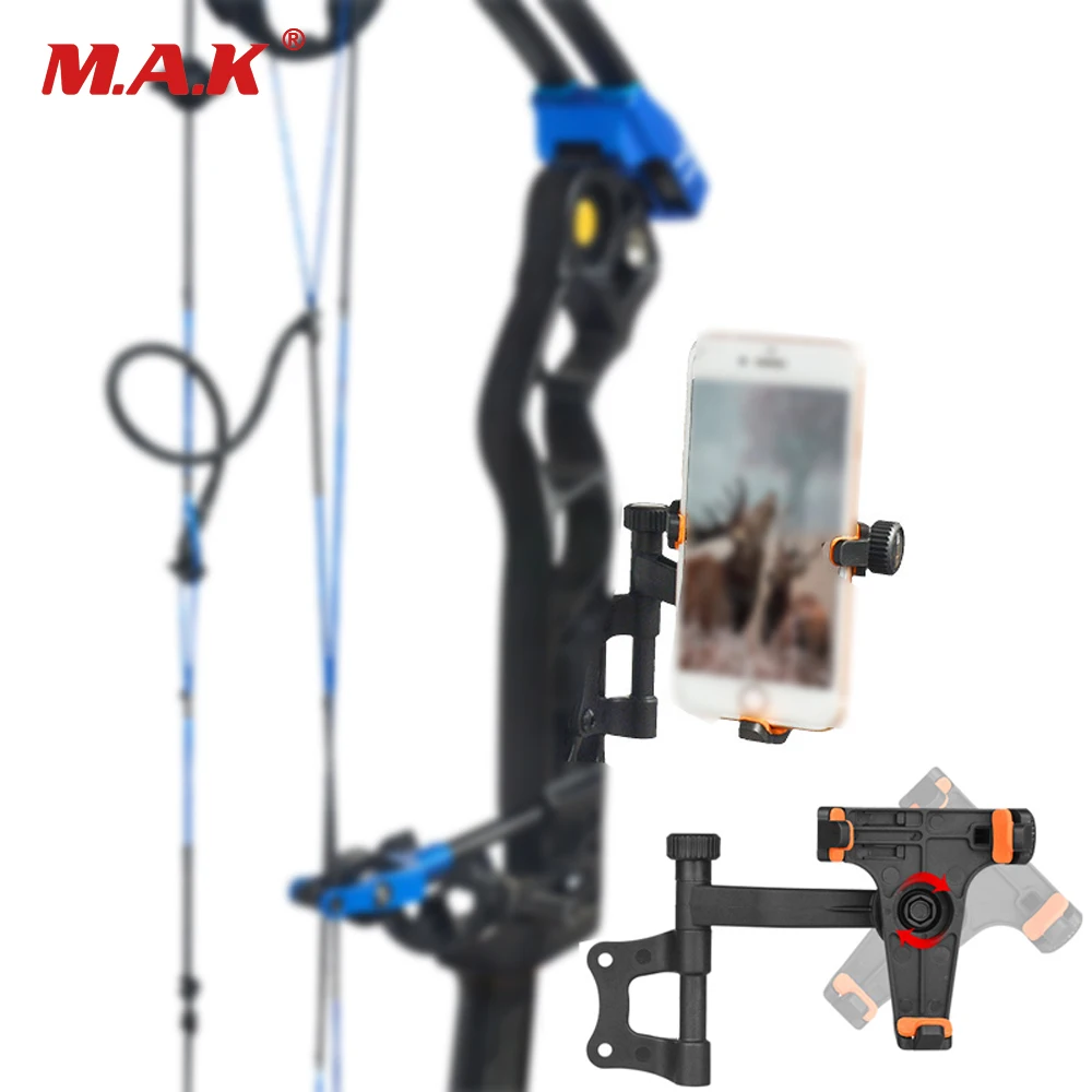 

Mobile Phone Holder Mounted on Bow Light Weight Easy to Use Simple and Fast 360 Degree Rotation for Archery Hunting Shooting