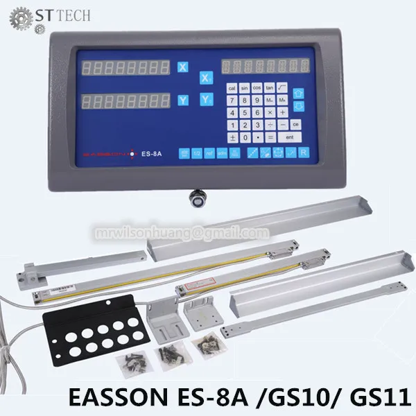 

Free shipping Easson ES-8A complete set 2 axis DRO digital readout and 2 pcs GS10 linear scale for lathe and mill