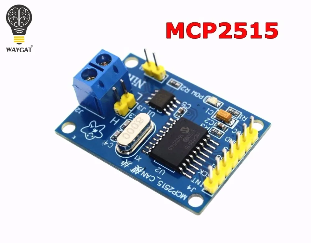 WAVGAT MCP2515 CAN Bus Module Board TJA1050 Receiver SPI For 51 MCU ARM Controller NEW