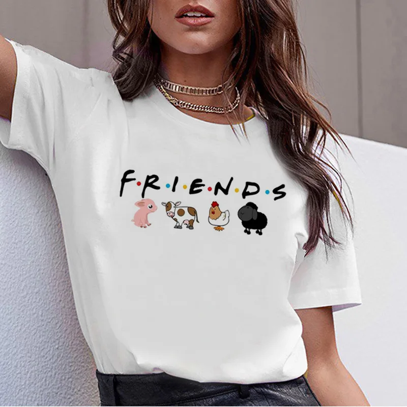 Cow t shirt print women female harajuku clothes tee korean ulzzang t-shirt 90s kawaii shirts femme tshirt Printed cartoon top