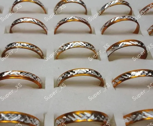 200pcs wholesale lots jewelry ring pretty nice rings hot sale women men yellow aluminum alloy Rings New LR091 free shipping