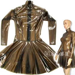 Transparent Latex Dress Sexy Latex dress back zip