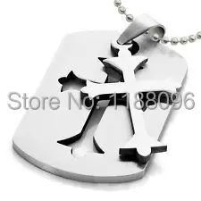 Embedded Cross Dog Tag high quality Jesus Christian Steel dog tags hot sales cross stainless steel dog tags