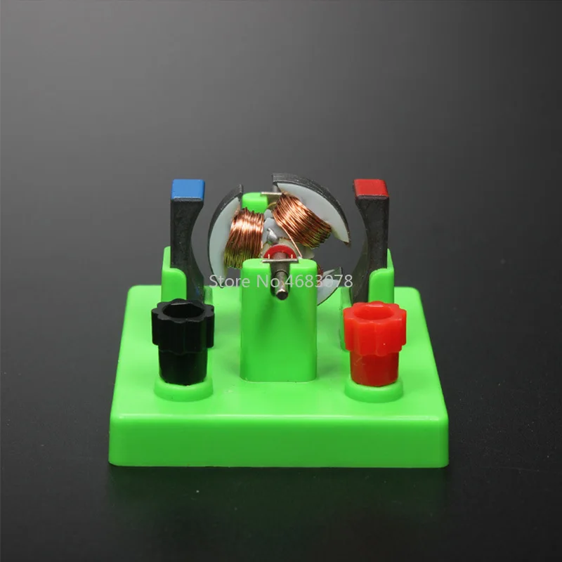 1pc Physics Study Kids Physical Optical Experiment Instrument Dc Motor Model School Circuit Direct-current Motor Model With Fan