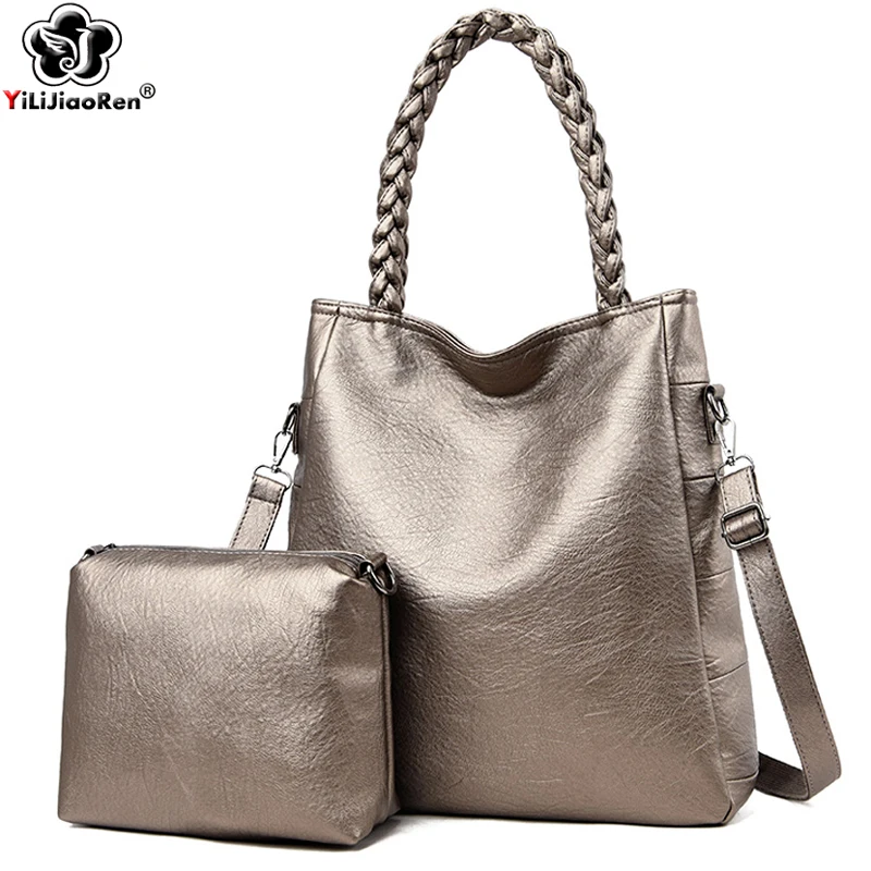 Casual Handbags Sets for Ladies High Quality Leather Shoulder Bag Large Capacity Crossbody Bag Luxury Brand Messenger Bags 2019