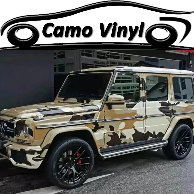 Desert Camouflage Vinyl Wrap Film Urban Camo Car Wrapping Foil Roll Air Release Adhesive Decal