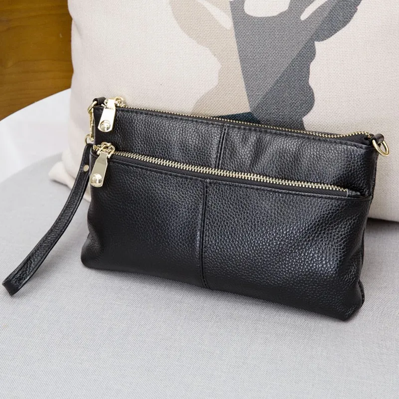 Genuine Leather Clutch Bag Luxury Handbags Women Bags Designer Ladies Small Crossbody Bags for Female Shoulder Bag Wallet Purse