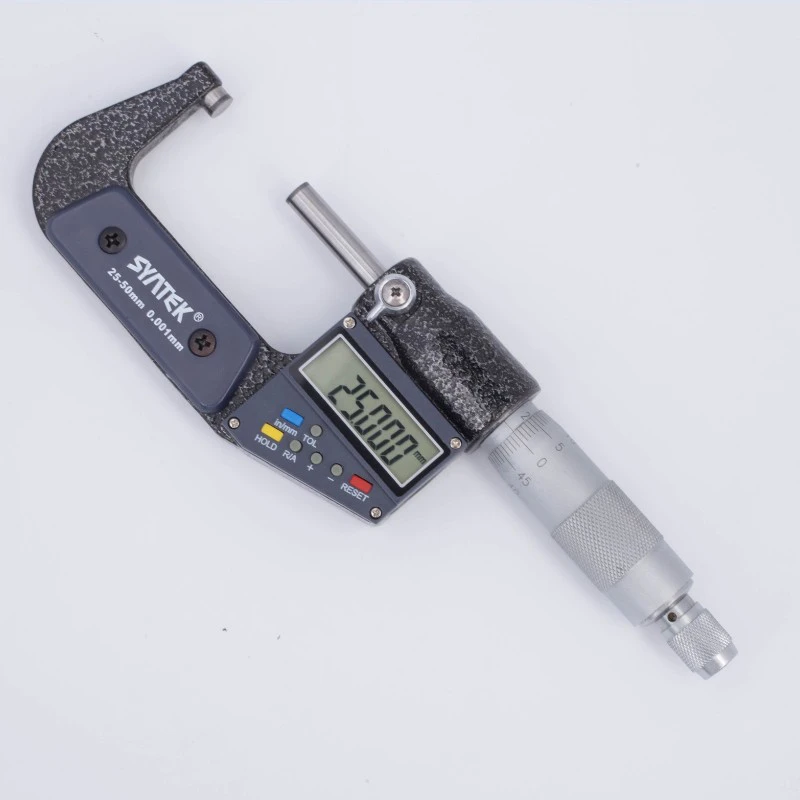 0.001mm Outside Micrometer 25-50mm Chrome-plated Stainless Steel Digital Micrometer Electronic Micrometer Caliper Gauge Meter