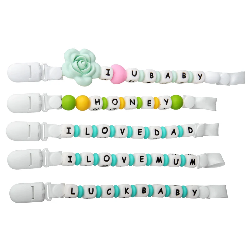 TYRY.HU 10pcs/lot Round Head Pacifier Clip Holder Baby Pacifier Holder Toddler DIY Pacifier Chain Accessories