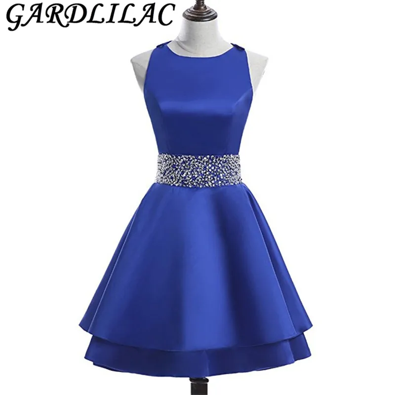 

Gardlilac Stain Beading Short Homecoming Dress Mine Short Graduation Dress Ball Gown vestido de formatura curto