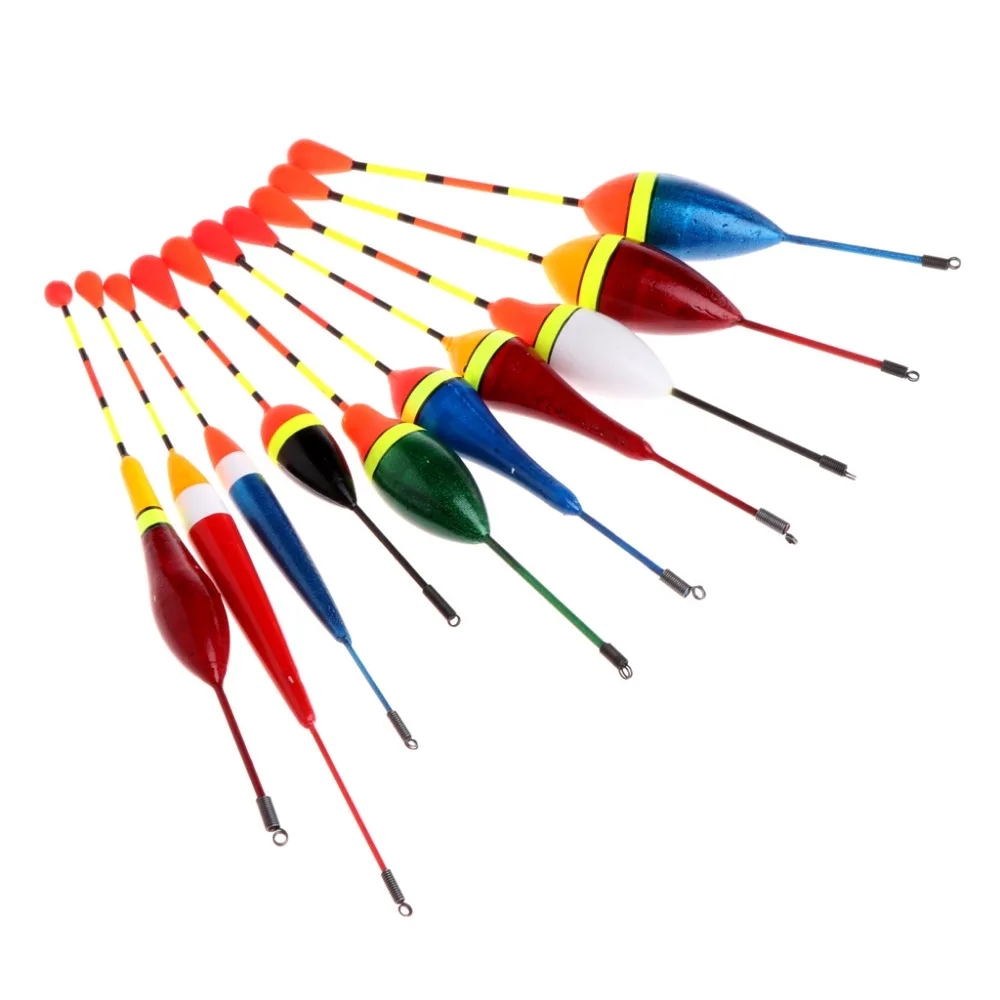 10pcs Carp Fishing Floats Set Buoy Bobber Stick For  pesca Tackle Vertical Mix Size