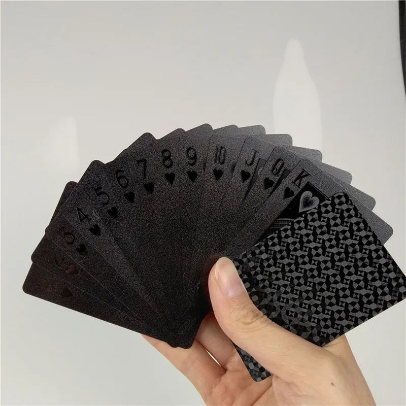 Black Diamond Poker Deck Plastic Playing Cards Board Games Speelkaarten Pvc Card Creative Gift Standard Playing Cards