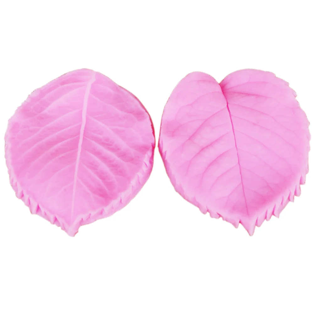 Large Rose Leaf Veiner Silicone Molds Fondant Cake Decorating Forms Chocolate Candy Moulds 3D Kitchen Baking Cake Tools M129