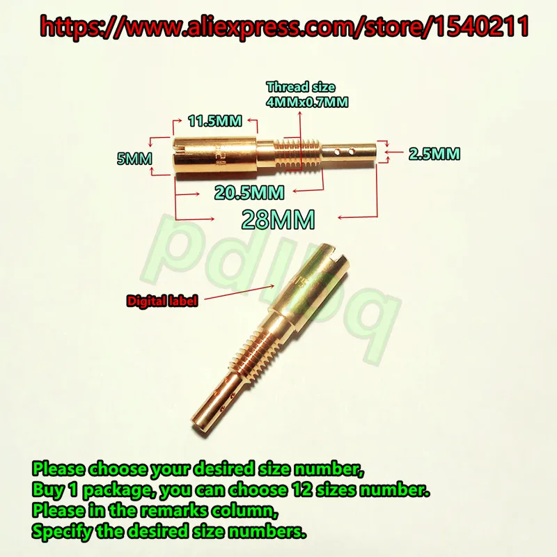 

(12 pcs/pack) N224.103 (TMX36) 2.5MM atomized head pilot jet CR125/250R RM125 KFX/KSF400 jet(choose your size)