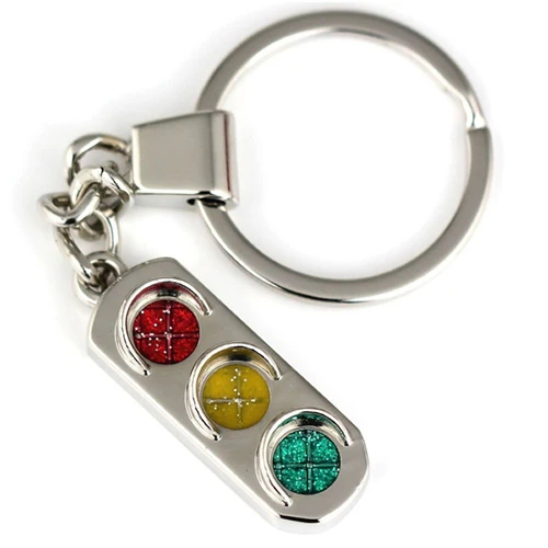 Red And Green Lights Traffic Light Keychain Car Key Chain Male Women\'s Key Ring Keychain Bag Car Hanging Pendant Jewelry