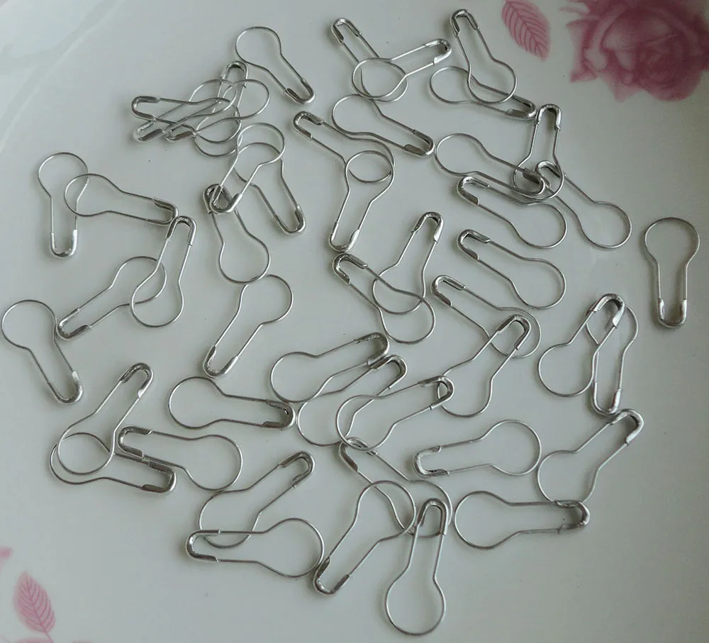 50PCS 2.2cm Gourd type metal safety pins for hanging tag hijab badge pin backs Round Head label pin