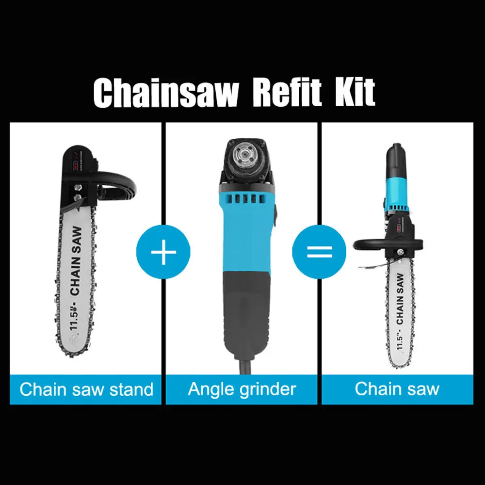 AMYAMY Chainsaw Stand Chainsaw Refit Kit Bracket Set Wood Cutting For Angle Grinder