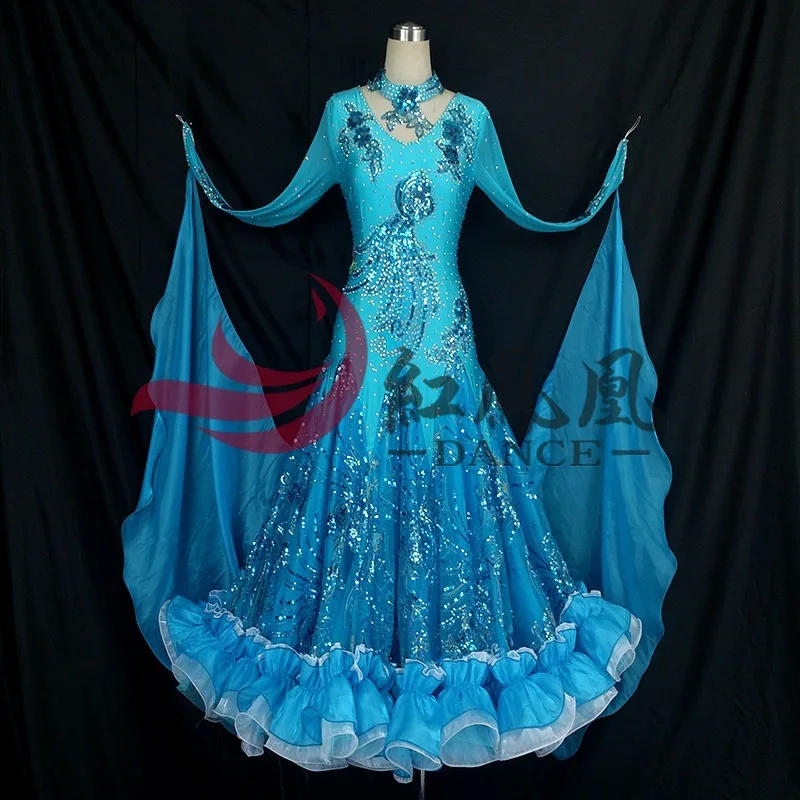 

High-end International Standard Ballroom Smooth Dance Competition Dress, /Ballroom Standard Tango Waltz Dance Dress