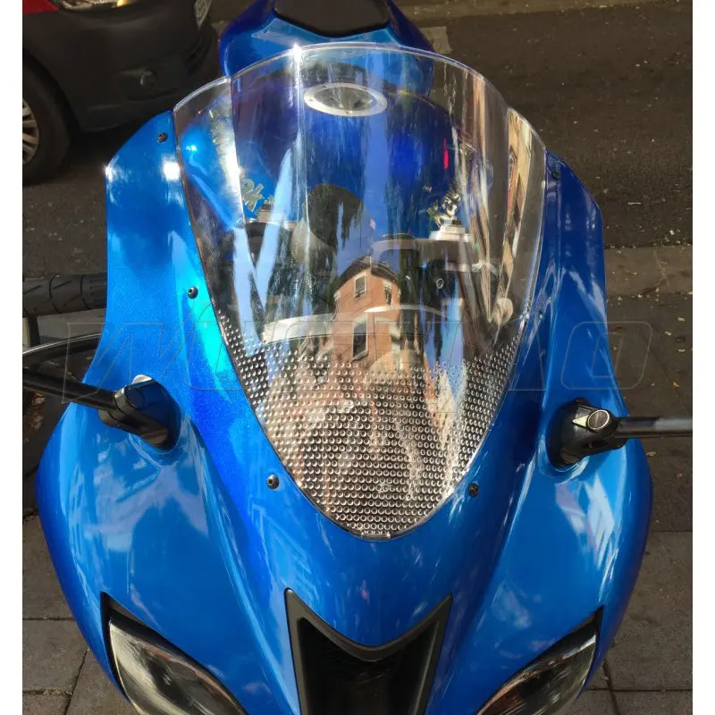 Double Bubble Windshield WindScreen Screen For 2005 2006 2007 2008 Kawasaki Ninja 636 ZX6R ZX-6R ZX10R ZX-10R ZX 6R 10R Black