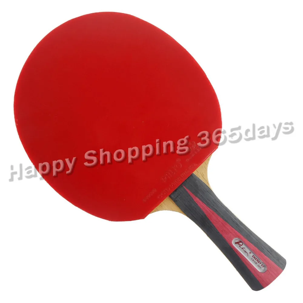 Pro Table Tennis PingPong Combo Racket Palio ENERGY 03 Blade with 2x CJ8000 H40-42 Rubbers Long Shakehand FL