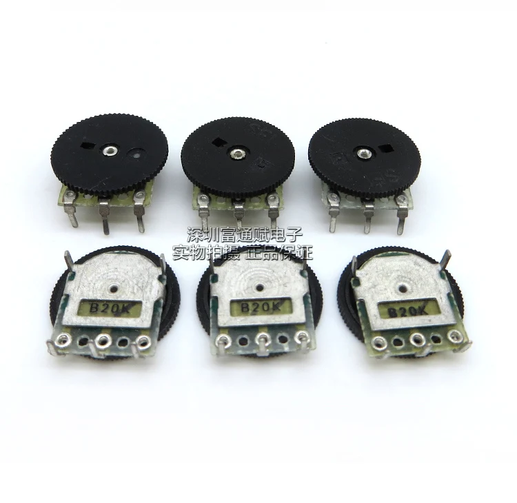 [BELLA]Taiwan Ukrainian nobility  pulley wheel dial adjustable volume potentiometer 14*1 Single B1K B10K B50K B1M--100PCS