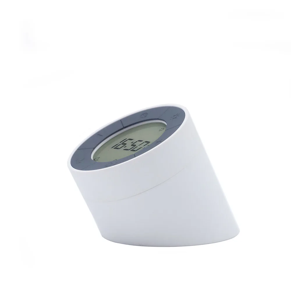 HBK Đồng Hồ Báo Thức Lật Đèn Ngủ, Tự Làm Bắc Âu Sạc Đơn Giản Đa Chức Năng Vô Cấp Mờ Giường Đèn Ngủ Đồng Hồ