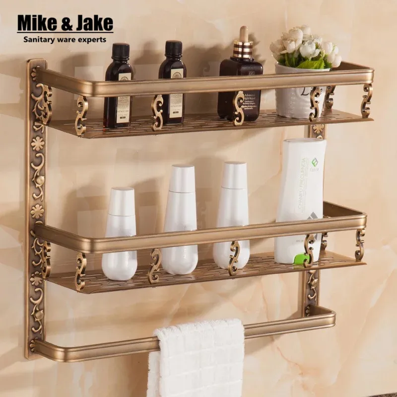 Bathroom shelf 50cm length antique aluminum bathroom corner shelf bathroom holder shower room basket bathroom accessories MH8510