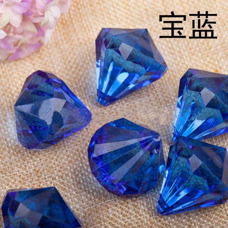 3 Sizes 15 Colors Prismatic Shape Acrylic Beads Faceted Cabochons Jewelry Findings DIY Handicraft Decoration Accessories