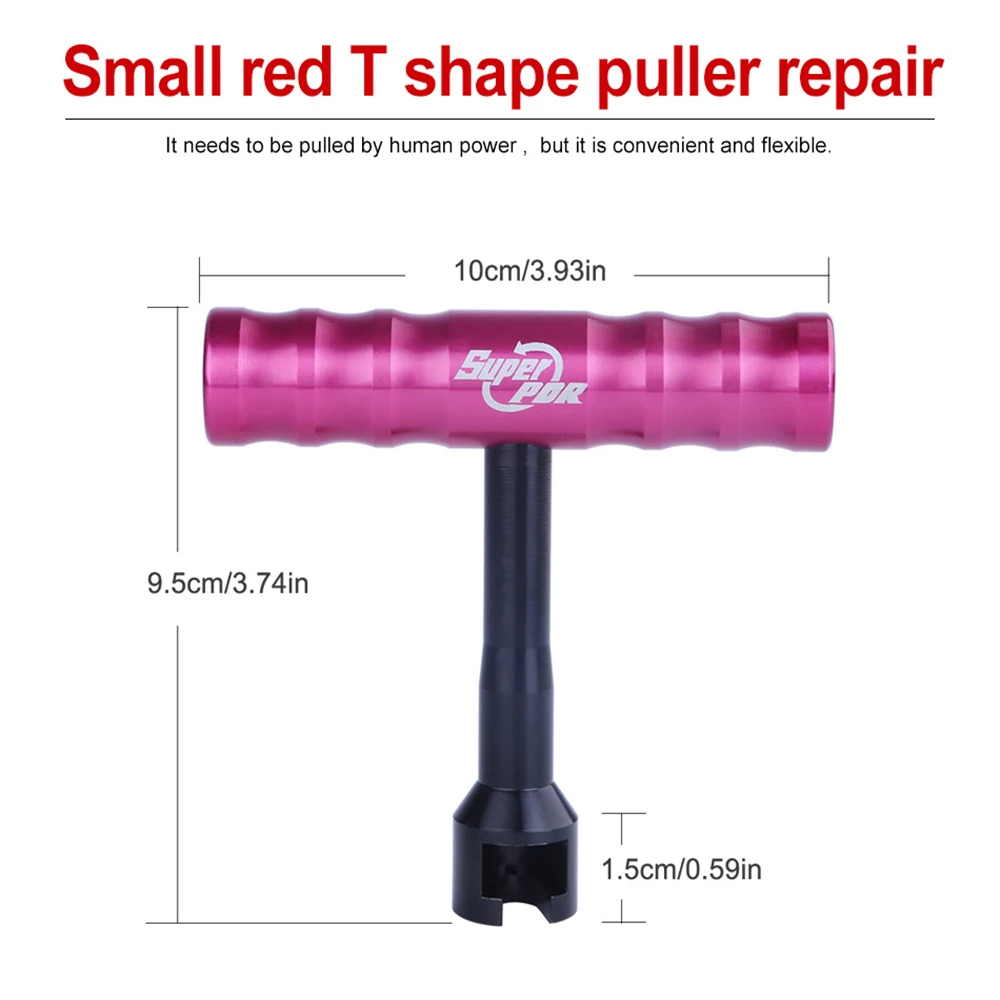 PDR Hand Tools T-shape Puller Set Dent Removal Paintless Dent Repair Tool Accessories 10pcs Glue Tabs Fungus Suction Cup Suckers