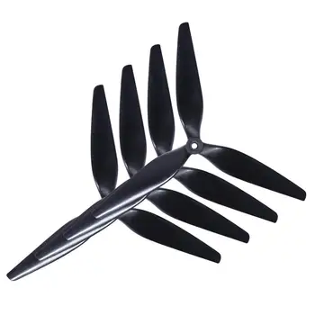 4pcs HQ Macroquad Prop 10X5X3/9X5X3 1050/9050 10inch/9inch 3-blade/tri-blade Black Carbon Reinforced Nylon Propeller Prop for FPV